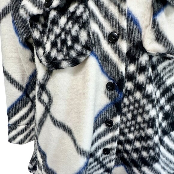 ANINE BING Oakley Cream Tartan Plaid Oversized Jacket / Coat Size L NWOT - Picture 7 of 15